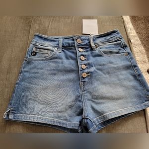 Kancan high rise button fly short